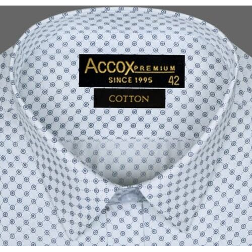 Accox Men's Breathable Cotton Half Sleeves Regular Fit Checkered Dot Printed Formal Shirt For Men (Gcr242_42) Multicolour
