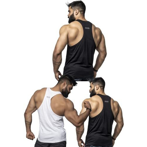 Juari Be A Gentleman Cotton Sleeveless Regular Fit Vest For Men - Set Of 3, L Multicolour
