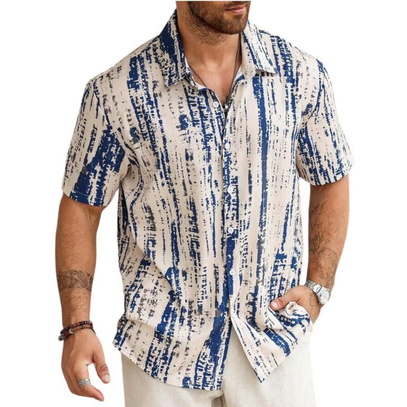 Nosequeen Men's Regular Fit Printed Shirt For Man_Multicolor-1