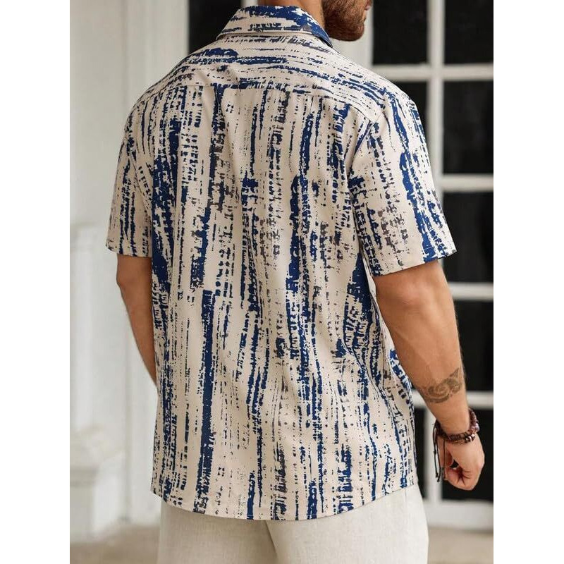 Nosequeen Men's Regular Fit Printed Shirt For Man_Multicolor-1