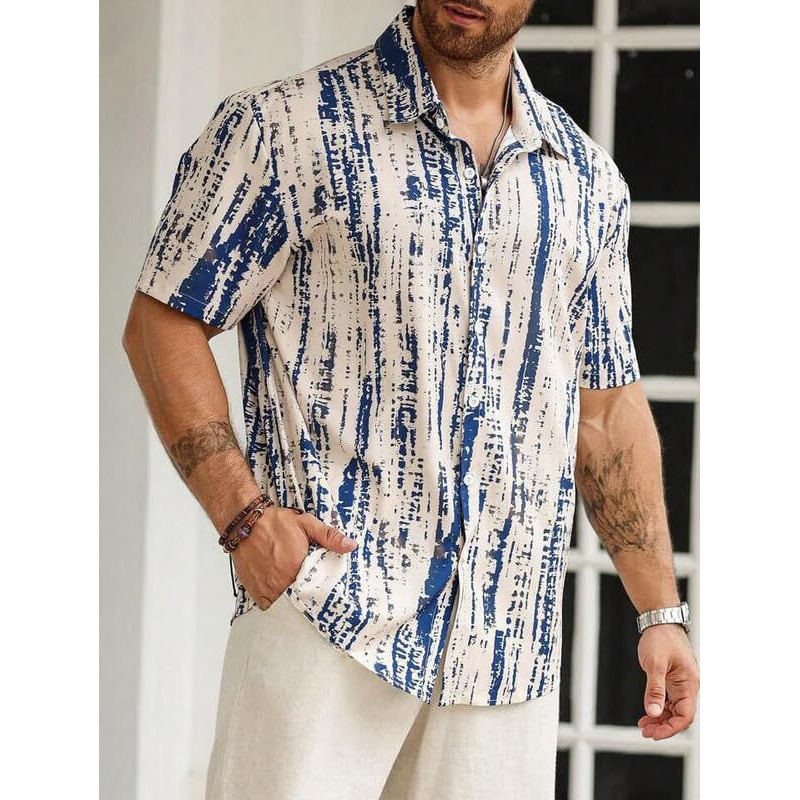 Nosequeen Men's Regular Fit Printed Shirt For Man_Multicolor-1