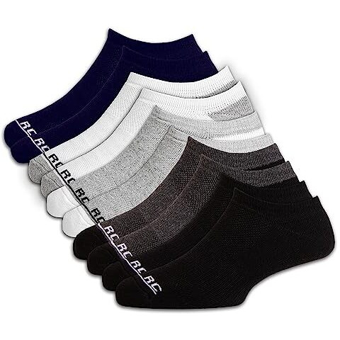 Rc. Royal Class Men No Show Ankle Socks For Men, Cushioned Towel Low Cut Casual & Sports Cotton Unisex Socks, Pack Of 5 Pairs, Short Non-Slip Invisible Socks, Mesh Ventilation,Free Size,Multicolored
