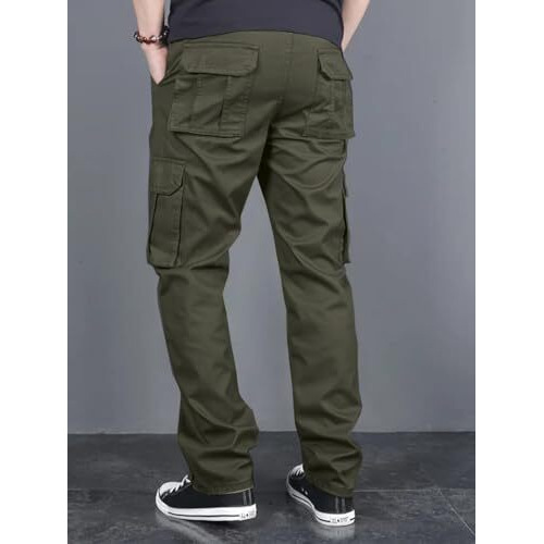 Louis Sense Men's Loose Pants (Cargo-04_Green