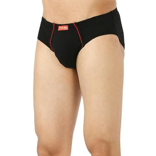 Frenchie Plus Men's 100% Combed Cotton Solid Brief With Soft Concealed Waistband - Pack Of 3 (90Cm)