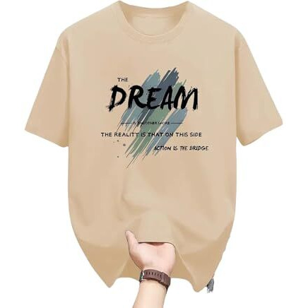 Lymio Men T-Shirt || T Shirt For Men (T-48-Apricot-Xl)