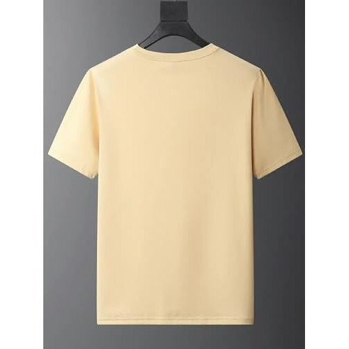 Lymio Men T-Shirt || T Shirt For Men (T-48-Apricot-Xl)