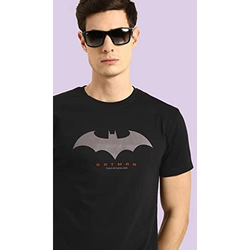 Bewakoof Men Regular Fit T-Shirt 541496 Black L