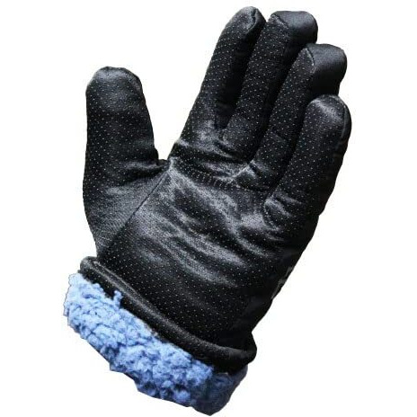 Alexvyan -20 Snow And Windproof Thermal Soft Warm Winter Gloves (Fur/Fleece Inside) For Riding, Protective Warm Hand Riding Cycling, Byke, Bike, Scooty,Motorcycle For Men & Boy,Male (Black)