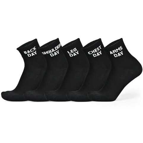 The Sock Street Gym Socks For Men Workout, Ankle Sock Cotton, Odor Free, Breathable, Comfortable, Non-Slippery, Workout & Sports Socks, Running, Athletic Socks Men & Women - Black