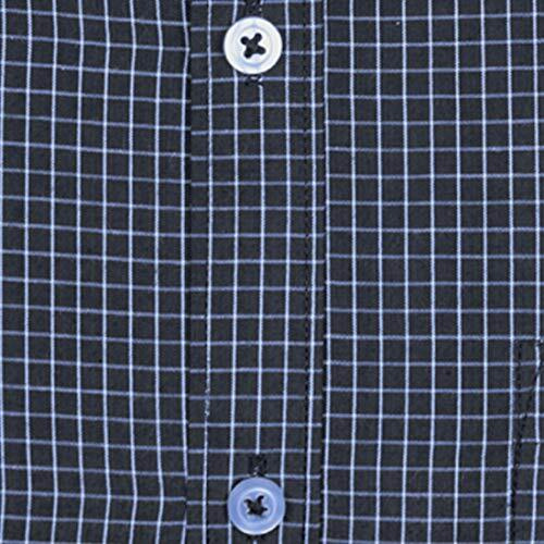 Accox Men's Half Sleeves Formal Regular Fit Cotton Check Shirt (Multicolour, L)