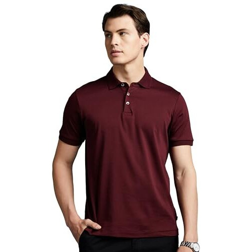 Symbol Premium Men's Cotton Super Soft Classic Polo T-Shirt Regular Fit (Syp-A22-Pl-01_Maroon_L)
