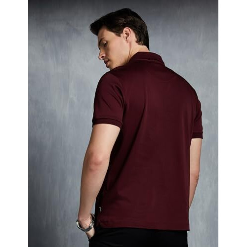 Symbol Premium Men's Cotton Super Soft Classic Polo T-Shirt Regular Fit (Syp-A22-Pl-01_Maroon_L)