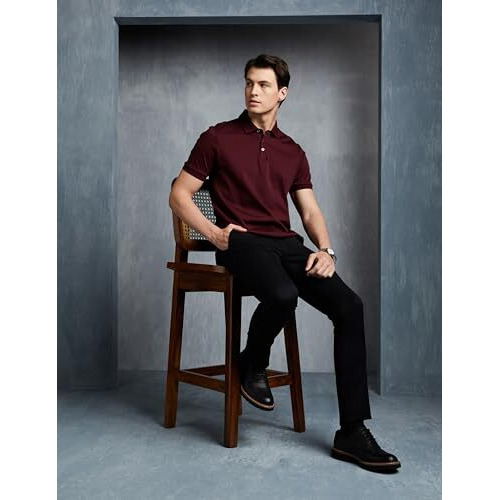 Symbol Premium Men's Cotton Super Soft Classic Polo T-Shirt Regular Fit (Syp-A22-Pl-01_Maroon_L)