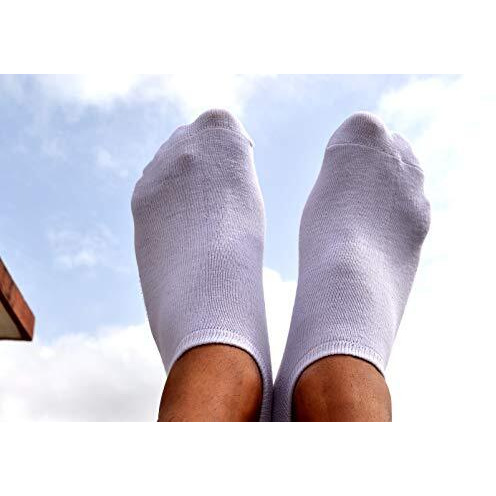 Lealdealz White Cotton Ankle Socks For Men And Women - Pack Of 4, Solid, Free Size - Ankle Length