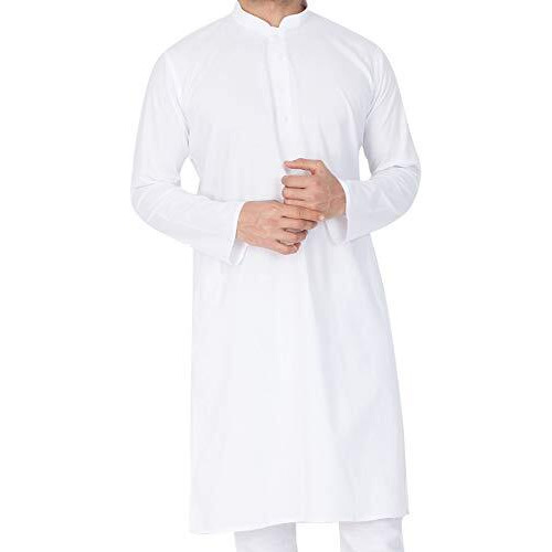 Vastramay Men's Cotton Blend White Kurta - Timeless Elegance For Festivals & Events | Classic Design, Premium Comfort, And Versatile Style | Ethnic Attire For Cultural Celebrations & Independence Day