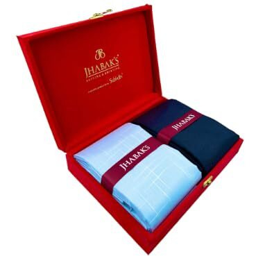 Jhabak's Premium Linen Shirt And Trouser Fabric - Cotton Blend Material - 2.25M Cloth - 1.20M Pant Piece (Cornflower Blue, Navy Blue Trousers)