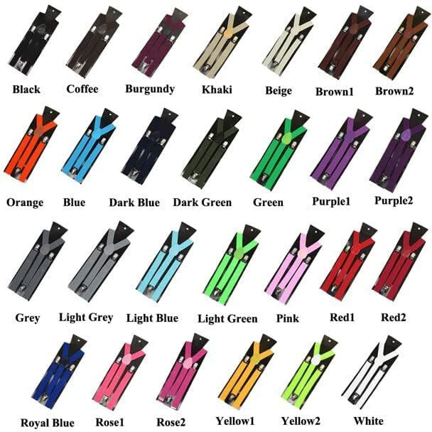 Clothera Adjustable Elastic Y Back Style Suspenders For Men And Women (Black)