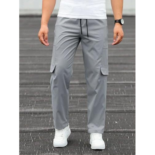 Truies Men Cargo || Men Cargo Pants || Men Cargo Pants Cotton || Cargos For Men (Cargo 06) Light Gray