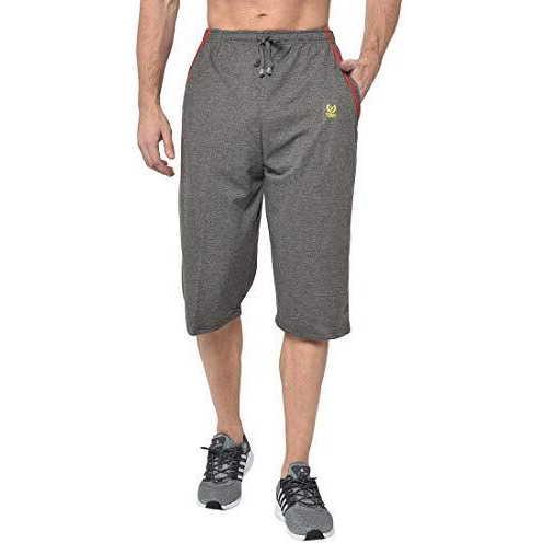 Vimal Jonney Cotton Blended Regular Fit Dark Grey 3/4Th Capri For Men(Pack Of 1)-C5-Anthra0001-L