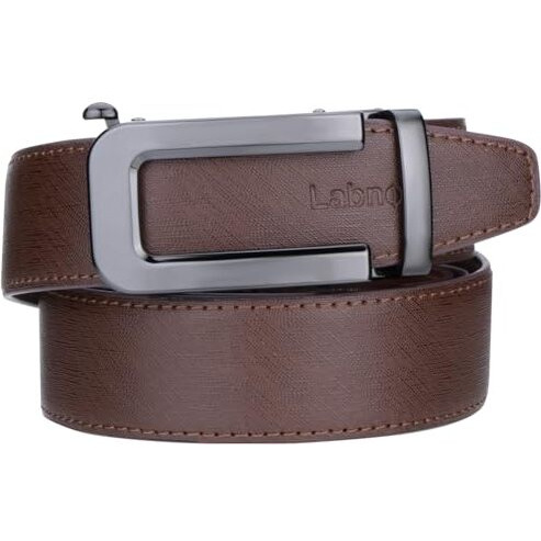 Labnoft Men's Pu Leather Auto Lock Belt (Brown,Belt-064-Sg-Brown)