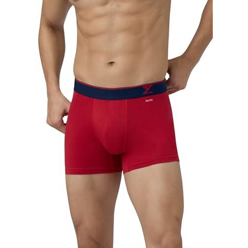 Xyxx Men's Pure Cotton Solid Trunks (Pack Of 5) (Xy_R36_R37_Trnk_5_Ash Grey+Pacific Blue+Rio Red+Black Knight+Aqua Green