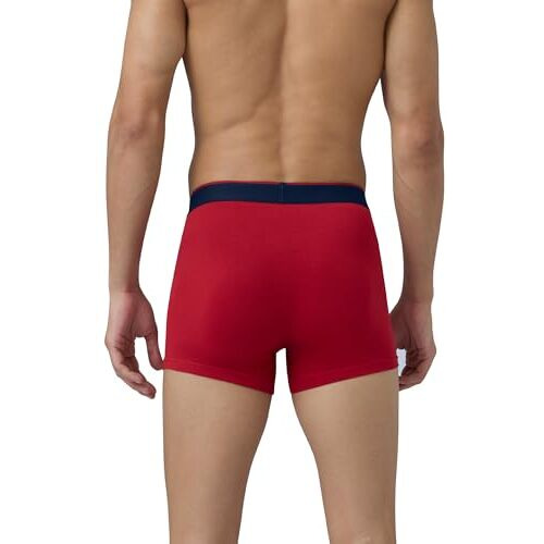 Xyxx Men's Pure Cotton Solid Trunks (Pack Of 5) (Xy_R36_R37_Trnk_5_Ash Grey+Pacific Blue+Rio Red+Black Knight+Aqua Green