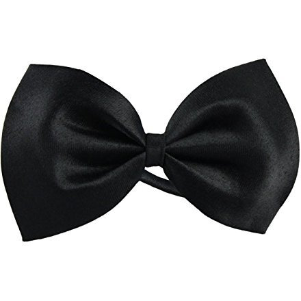 Sage Square Classic Bow Tie For Men, Perfectly Pre-Tied For Party, Functions. (Black)