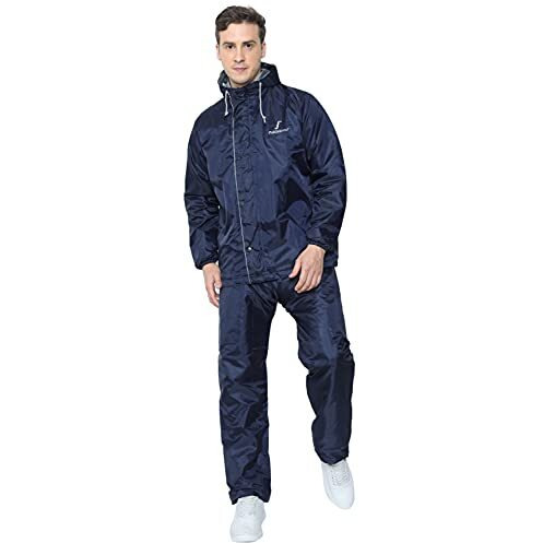 Fabseasons Men's Solid Raincoat (Rc501Blue-Apex-4Xl_Blue_4Xl)