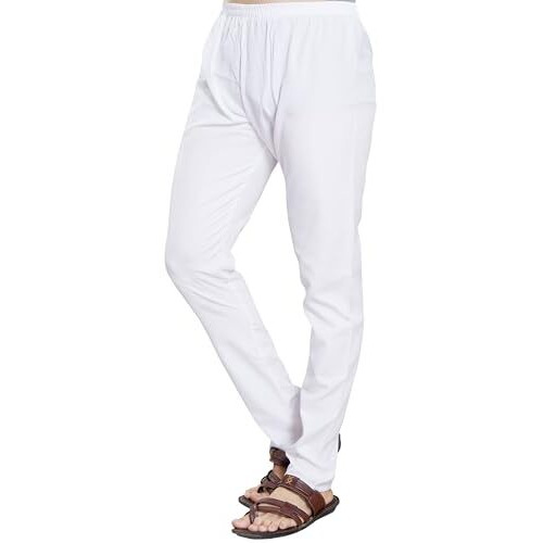 Divisive Men's Cotton Blend Stitched Slim Fit Pyjama (Dpt1_L_White)