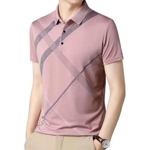 Lymio Men T-Shirt || T-Shirt For Men || Polo T Shirt || T-Shirt (Polo-22-25) (Xl, Pink)
