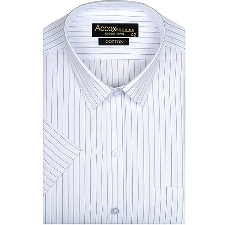 Accox Men's Cotton Half Sleeves Striped Checkred Regular Fit Formal Shirt For Men (Gcr274_42) Multicolour
