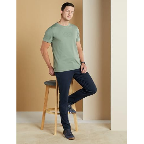 Symbol Premium Men's Cotton Stretch T-Shirt (Regular Fit) (Light Green_L)