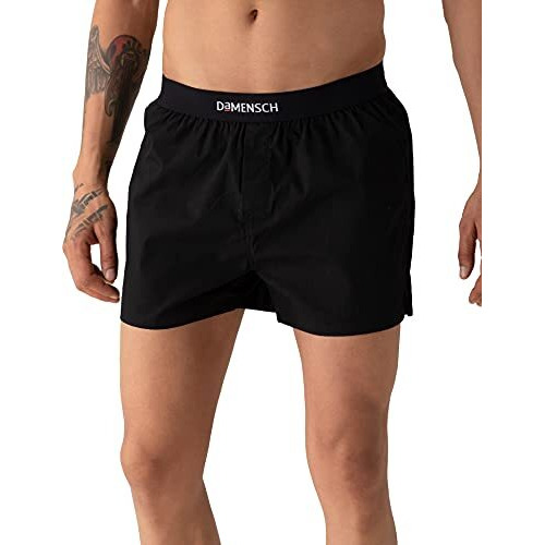 Damensch Men's Cotton Boxers (Pack Of 2) (Dam-Asp-Sbx-Abg-Cab-Pack-2-Mix-M_M.Alberta Grey, Cape Black_M)