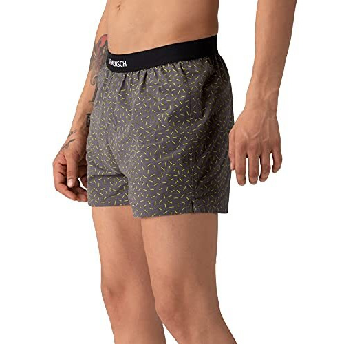 Damensch Men's Cotton Boxers (Pack Of 2) (Dam-Asp-Sbx-Abg-Cab-Pack-2-Mix-M_M.Alberta Grey, Cape Black_M)