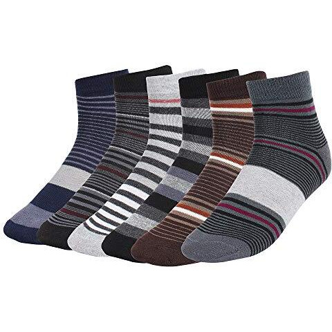 Creature Men's Ankle Length Formal/Casual Socks (Multicolour Free Size, Scs-2701) -6 Pairs