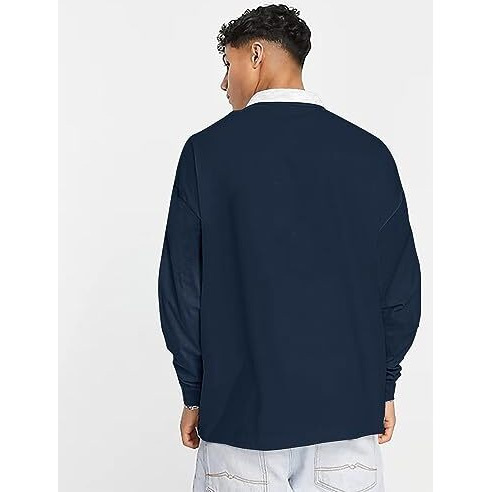 Jump Cuts|| Polo Tshirts For Men||Polo Neck|| Full Sleeve Tshirt For Men||Printed Tshirts For Men||Oversized Tshirt For Men Navy