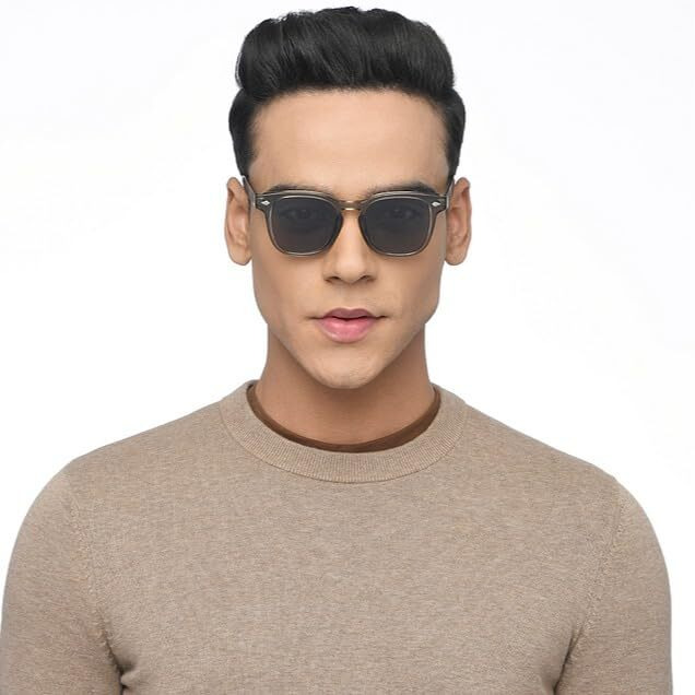 Vincent Chase By Lenskart | Grey Grey Full Rim Square | Classics | Branded Latest And Stylish Sunglasses | Polarized And 100% Uv Protected | Men & Women | Medium | Vc S16752