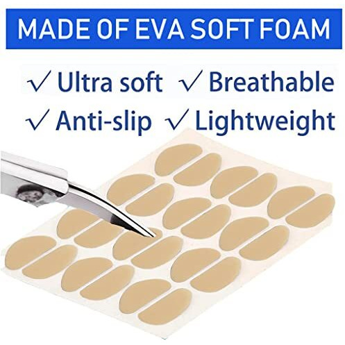 Maycreate 40 Pairs Eyeglasses Nose Pads Glasses Adhesive Eva Sponge Anti-Slip Nosepads For Eyeglass D-Shape Eyeglasses Nose Pad, Size Of 1.9 X 0.9Cm,1.5Mm In Thickness
