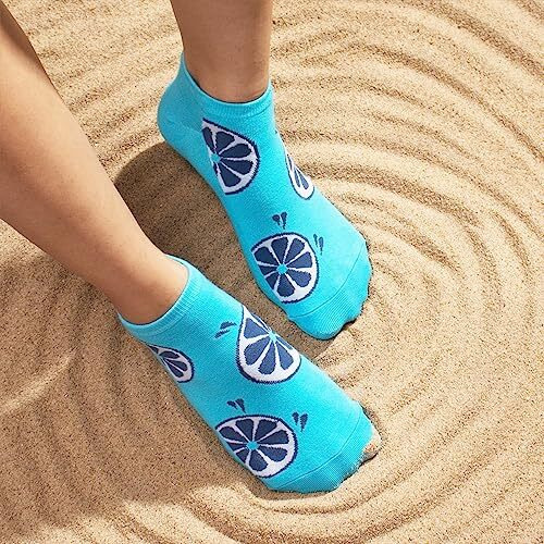 Thela Gaadi Pure Cotton Printed Funky Socks For Men & Women (Pack Of 4) | Unisex, Low Cut Ankle Length | Summer Prints Socks | Odour Free, Breathable, Adaptive Fit