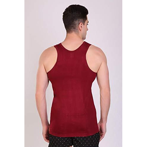 T.T. Men Solid Pack Of 5 Dyed Vest Assorted(Tit_Dyed_Rn_Po5_Mix_100)
