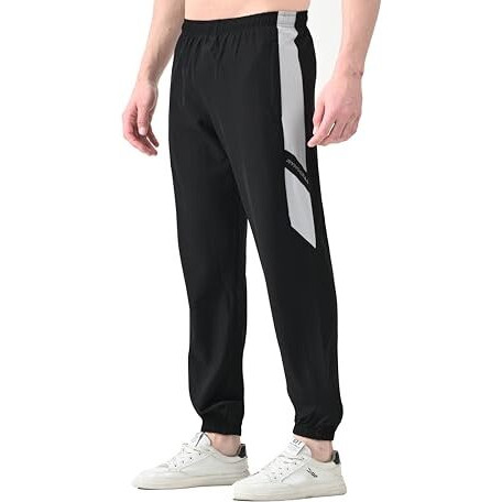 Rynogear Men's Regular Fit Track Pant For Sports, Yoga & Running || Track Pants For Men Black
