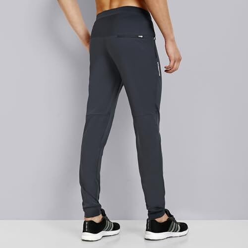 Rynogear Men's Lycra Stretchable Mid Rise Track Pants Combo With Zipper Pockets (Pack Of 3), Large, Multicolor