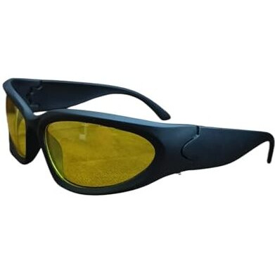 Hairum Combo Of 2 And Pack Of 3 Futuristic Series Wraparound Y2K Sunglasses For Men & Women | Uv Protected | Full Rim Trending & Stylish Shades | Free Size (Silver Black Nightdrive)