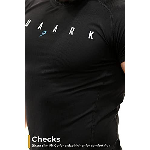 Fuaark Men's Round Neck Slim Fit Gym & Active Wear Sports T-Shirt For Workout & Casual Wear (Black, Small)