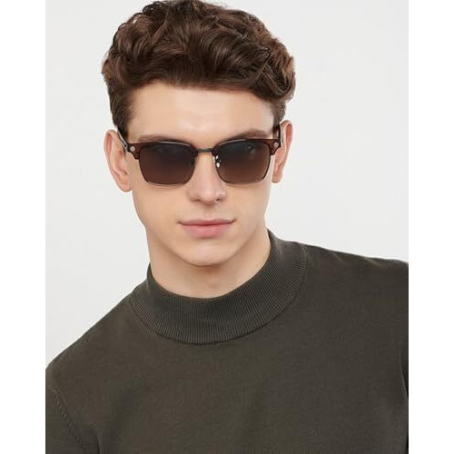 Vincent Chase Eyewear By Lenskart|Full Rim Round Branded Latest And Stylish Sunglasses|Polarized And 100% Uv Protected|For Men & Women|X-Large|Vc S10681/P, Brown