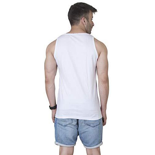 Veirdo Men's Regular Fit Vest (G4_97_Lndnwht_Xxxl_White_3Xl)