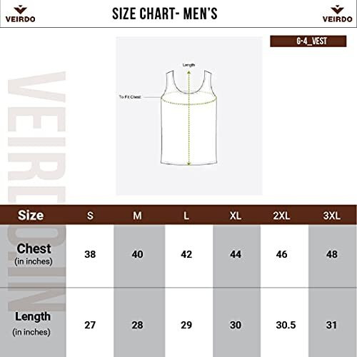 Veirdo Men's Regular Fit Vest (G4_97_Lndnwht_Xxxl_White_3Xl)