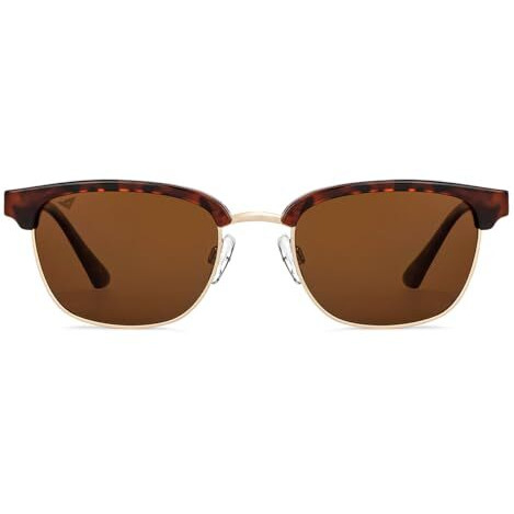 Vincent Chase Eyewear By Lenskart | Gold Brown Full Rim Rectangular | Havana | Polarized And 100% Uv Protected | Men & Women | Small | Vc S14475