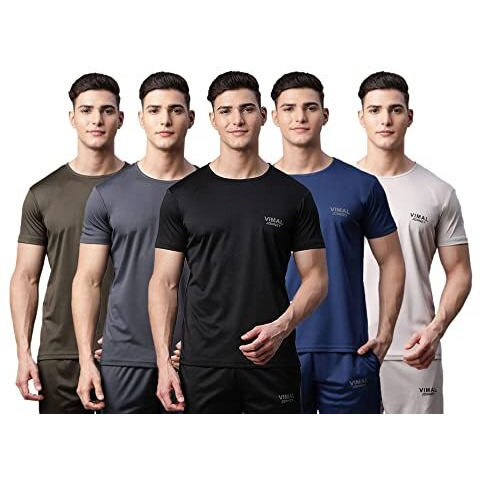 Mack Jonney Regular Fit Multicolor Mens Tshirts(Pack Of 5) Mack63029