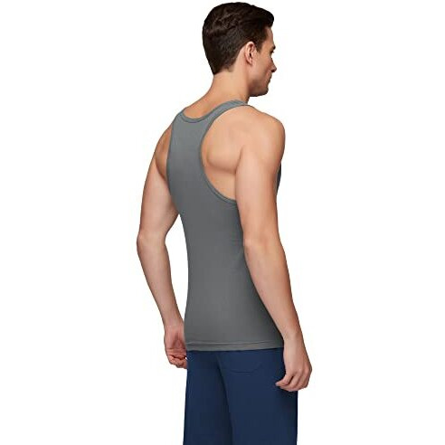 Xyxx Men's Super Combed Cotton Round Neck Ribbed Vest - High Moisture Absorbing Innerwear For Men With Anti-Microbial Silver Finish